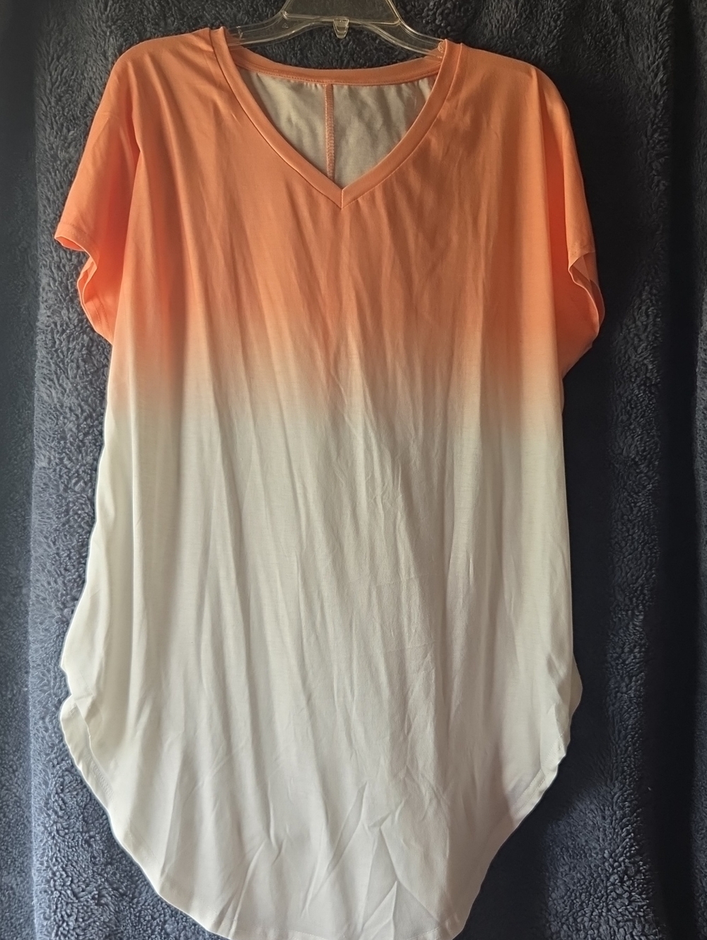 Source Unknown Peach-to-Cream Ombre V-Neck Tunic